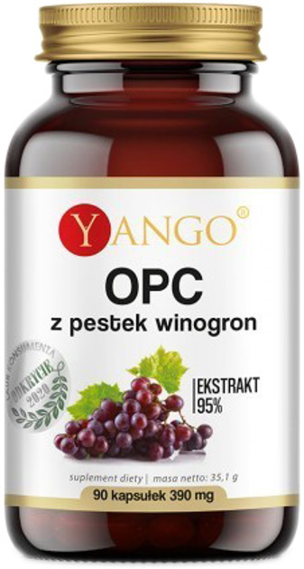 Suplement diety Yango Opc Ekstrakt Z Pestek Winogron 300 mg 90 (5905279845510) - obraz 1