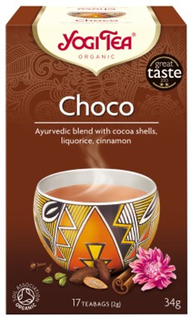 Чай шоколадний Yogi Tea Choco Organic Tea 17x22 г (4012824402416) - зображення 1