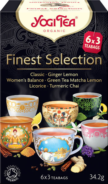 Чайний Подарунковий набір Yogi Tea Finest Selection 6x3 г (4012824404403) - зображення 1