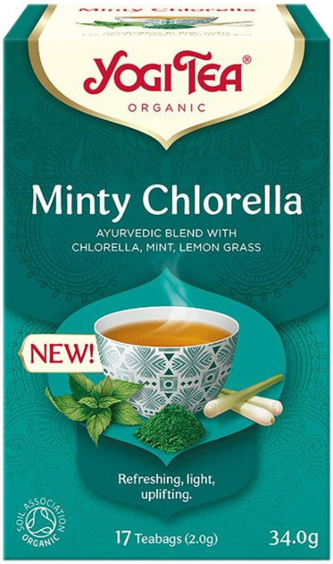 Herbata Yogi Tea MINTY CHLORELLA Bio 17x2.2 g (4012824404892) - obraz 1