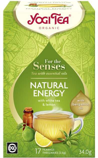 Herbata Yogi Tea Natural Energy Bio 17x2 g (4012824405776) - obraz 1