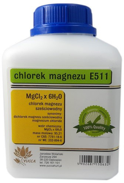 Suplement diety Yucca Chlorek Magnezu 500g sześciowodny (5902687150632) - obraz 1