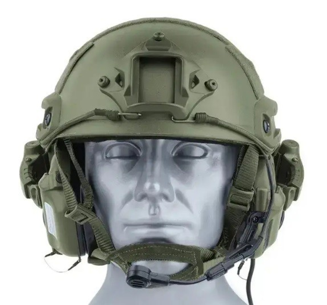Активные наушники Earmor M32X Mark3 MilPro ORIGINAL Чебурашка на шлем , каску ( Олива ) - изображение 2