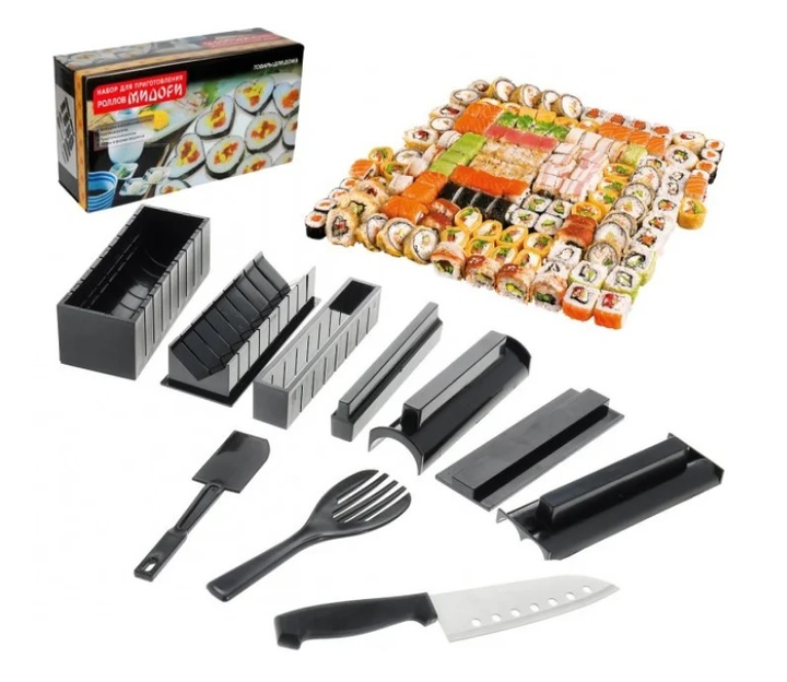 Набор для приготовления суши и роллов Мидори 5 в 1 11 предметов (as-10346) - изображение 2