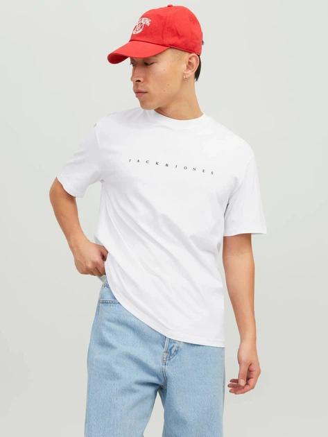 Футболка хлопковая длинная мужская Jack & Jones 12234746 L White (5715369477442) - Фото 1 Футболка хлопковая длинная мужская Jack & Jones 12234746 L White (5715369477442) - изображение 1