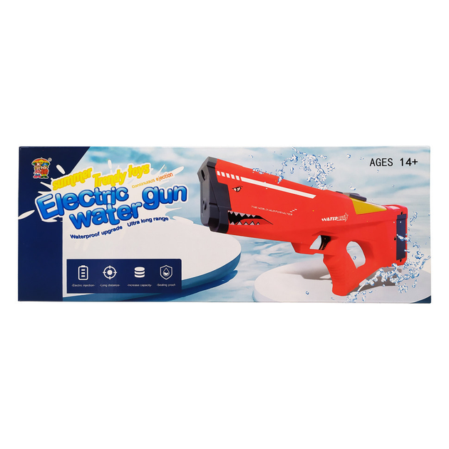 Водяний автомат "Акула" электрический с аккумулятором Shark Electric Water Gun 2131(Red) Красный - изображение 2