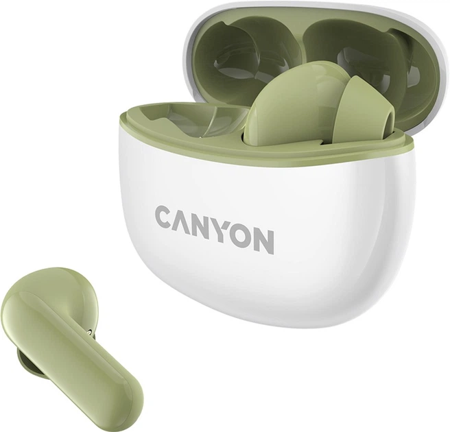 Бездротові навушники Canyon TWS-5 Green (CNS-TWS5GR) - зображення 3