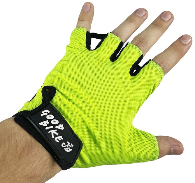 Велоперчатки Good Bike S Салатові "Mesh" (94520green-is) - зображення 2
