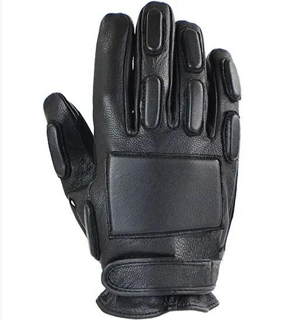 Рукавиці тактичні шкіряні XL Чорні Mil-Tec Sec Handschuhe Leder XL Schwarz 12501002-010 - зображення 2