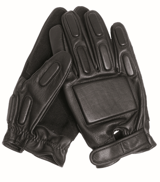 Рукавиці тактичні шкіряні M Чорні Mil-Tec Sec Handschuhe Leder M Schwarz (12501002-008-M) - изображение 1