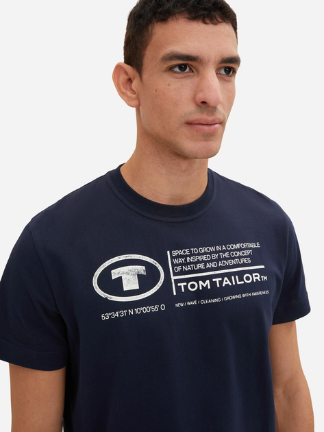 Футболка Tom Tailor XXL Темно-синій 1035611-10668 - Фото 2 Футболка Tom Tailor XXL Темно-синій 1035611-10668 - изображение 2