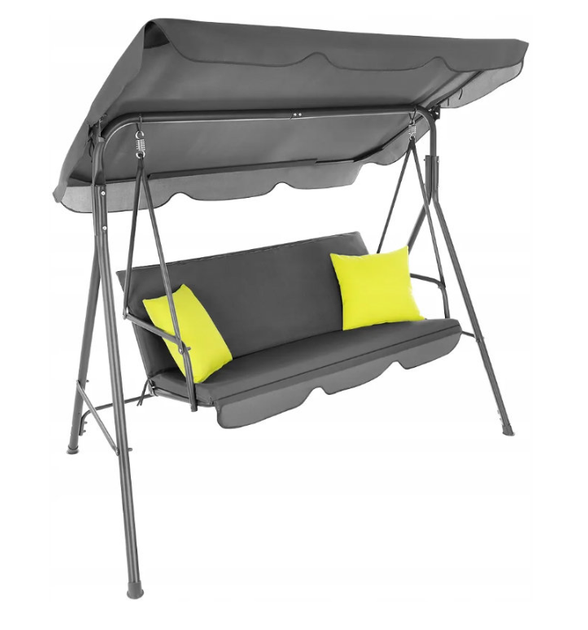 Качеля с подушками на 3 человека FUNFIT Relax Grey (3364) - изображение 5