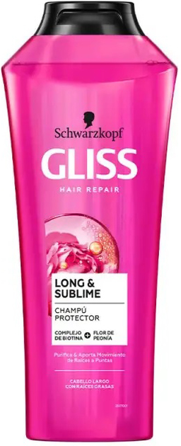 Шампунь Schwarzkopf Gliss Long And Sublime Shampoo 370 мл (8410436378031) - зображення 1