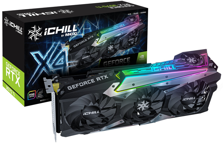 Видеокарта GeForce RTX 3070 Ti 8GB Inno3D iChill X4 (C307T4-086XX ...
