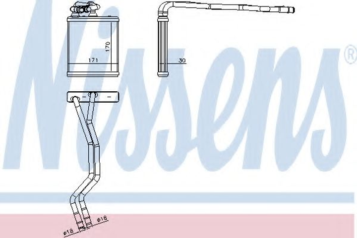 Радиатор отопителя FORD FIESTA 2009 пр-во Nissens Nissens (71771) - изображение 1