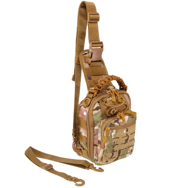Рюкзак тактический патрульный однолямочный Zelart ZK-14 6 литров Camouflage Multicam - изображение 2