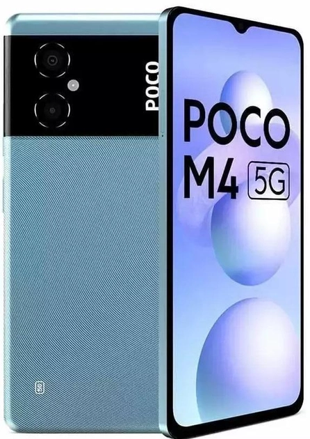 Smartfon POCO M4 5G 4/64GB DualSim Cool Blue (MZB0BFAEU) - obraz 1