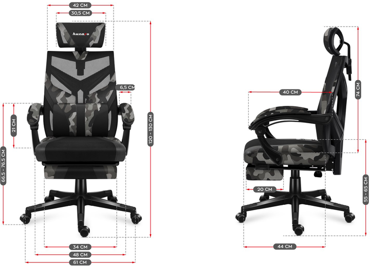 Fotel gamingowy huzaro HZ-Combat 5.0 Camo - obraz 10