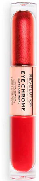 Cienie do powiek Makeup Revolution Eye Chrome Matte And Metal Liquid Eyeshadow Adore 2,2 ml (5057566180023) - obraz 2