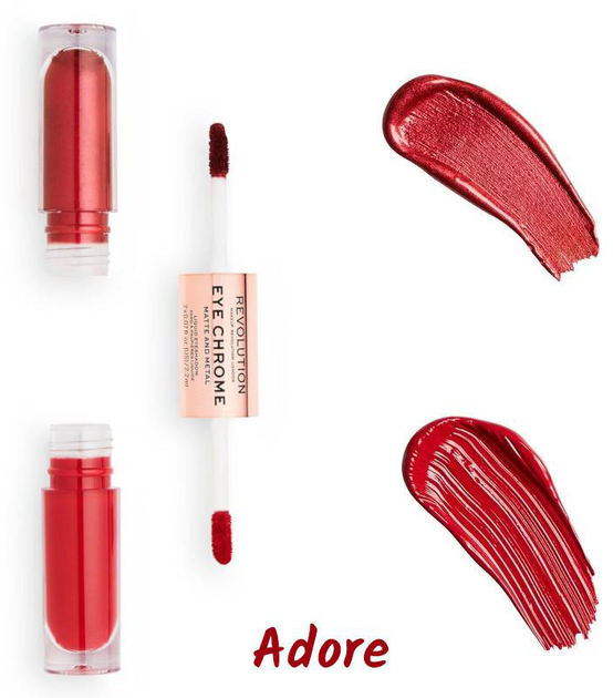 Тіні для повік Makeup Revolution Eye Chrome Matte And Metal Рідкі тіні для повік Adore 2.2 мл (5057566180023) - зображення 3