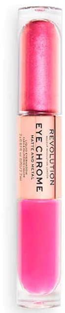 Cienie do powiek Makeup Revolution Eye Chrome Matte And Metal Liquid Eyeshadow Desire 2.2 ml (5057566179997) - obraz 2