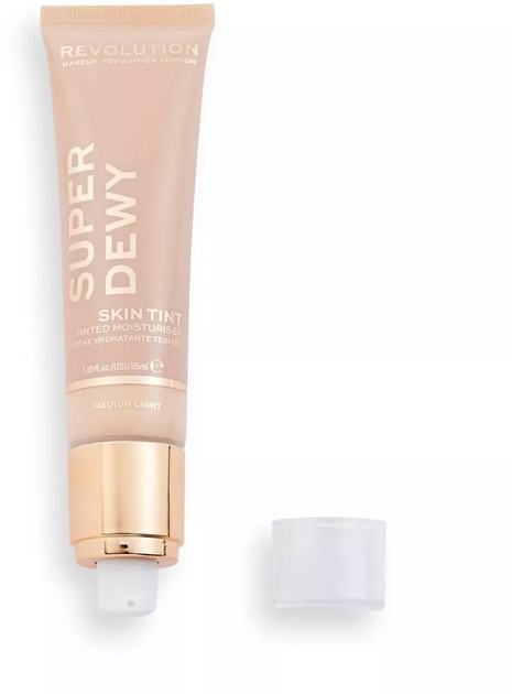 Makeup Revolution Superdewy Skin Tint Moisturiser Medium Light 55ml (5057566336970) - obraz 2