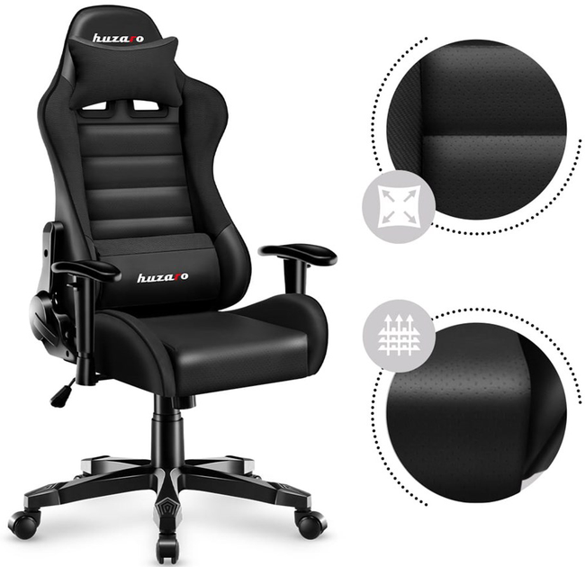 Fotel gamingowy huzaro HZ-Ranger 6.0 Czarny - obraz 8