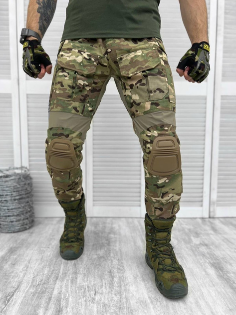 Тактические штаны с наколенниками Attaсk Хаки XL - изображение 1