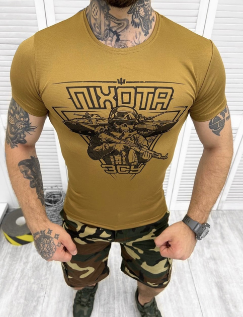 Тактична футболка Піхота Кул Макс Attack Жовтий S - зображення 1
