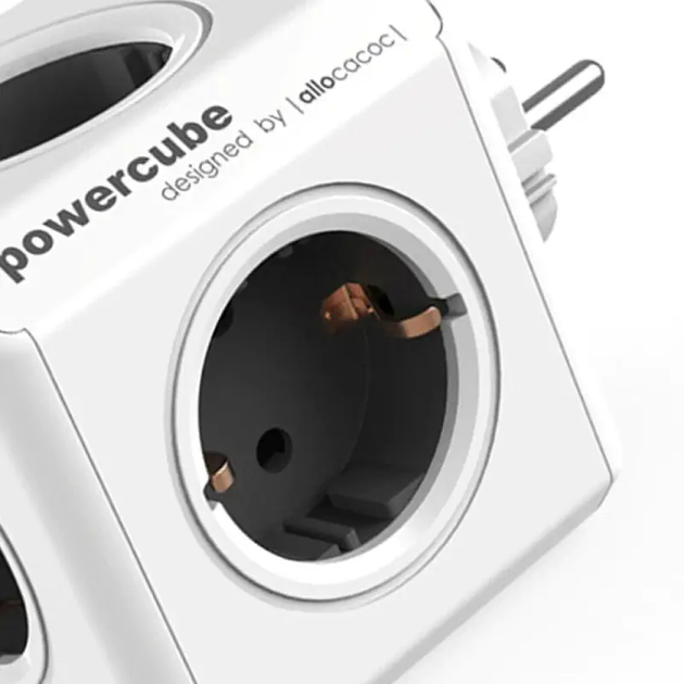 Мережевий розгалужувач Allocacoc PowerCube Original з заземленням 5 розеток, cірий (1100GY/DEORPC) - Фото 2 Мережевий розгалужувач Allocacoc PowerCube Original з заземленням 5 розеток, cірий (1100GY/DEORPC) - изображение 2