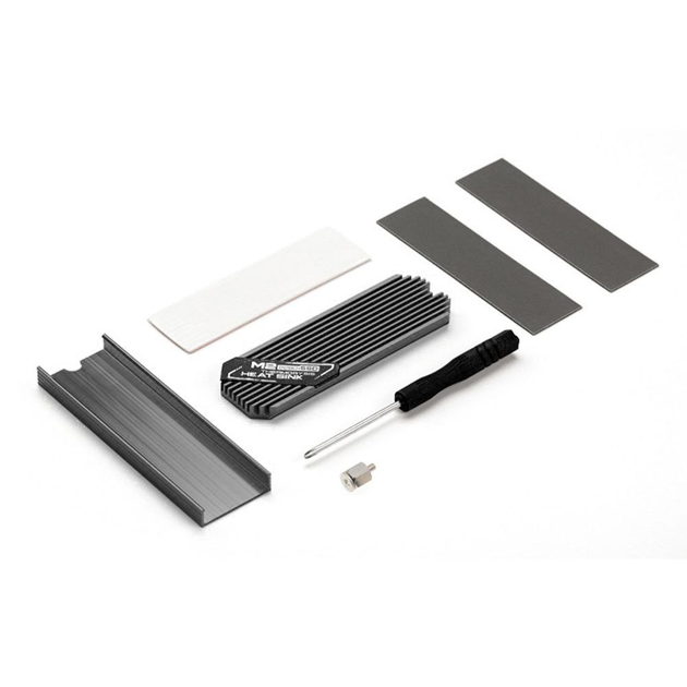 Радиатор охлаждения SSD M.2 2280 Silver + термопрокладки - изображение 4