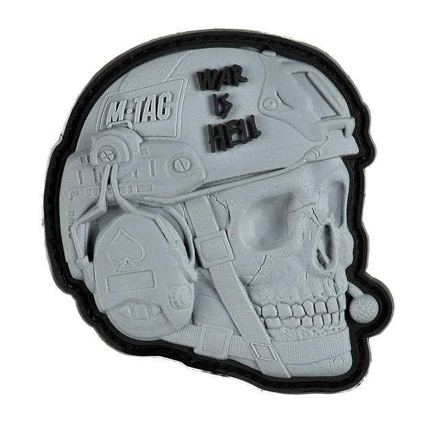 M-Tac нашивка War is Hell 3D PVC Grey - зображення 1