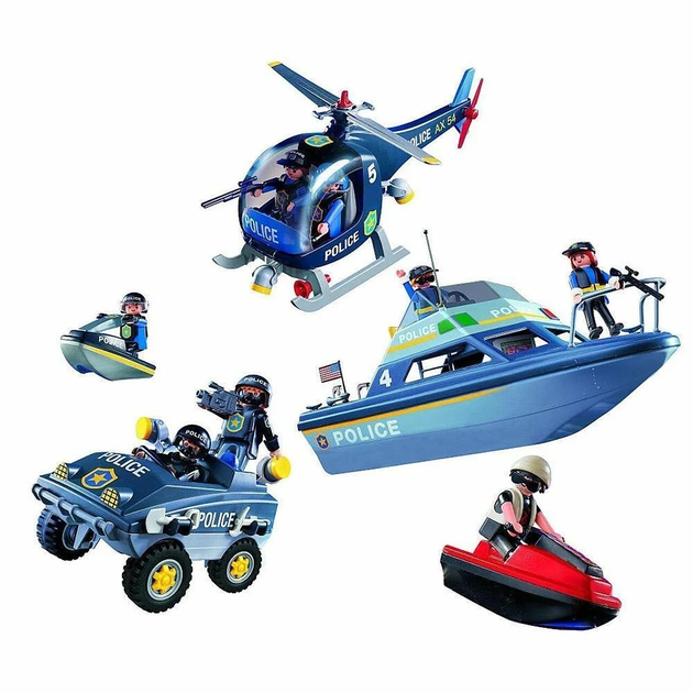 Zestaw figurek Playmobil Wielka akcja policji z silnikiem (4008789090430) - obraz 2