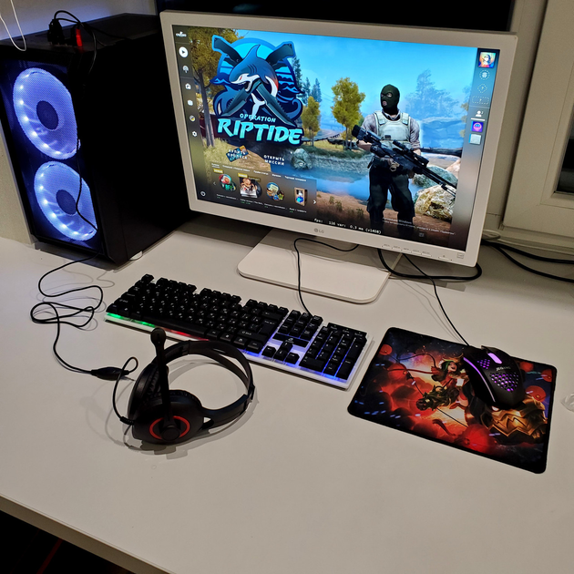 Игровой Комплект JEQANG JK-988 для ПК 4в1 Клавиатура Мышь Наушники Коврик для геймеров с подсветкой - изображение 6
