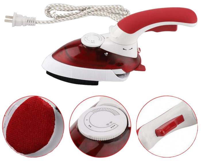 Ручной паровой дорожный утюг отпариватель с щеткой 1000W Mini Steam Iron HT-558B - изображение 3