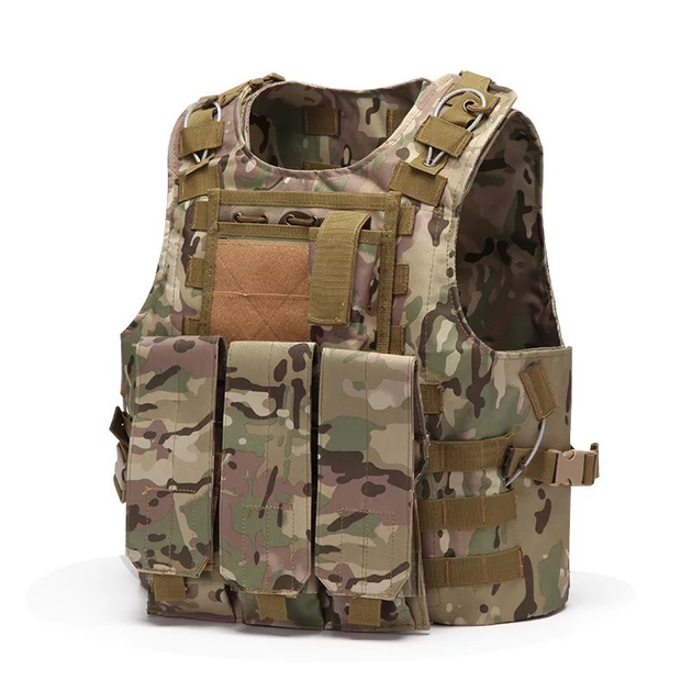 Жилет тактичний військовий Tactical Vest A56 плитоноска / розвантаження Molle камуфляж - зображення 1