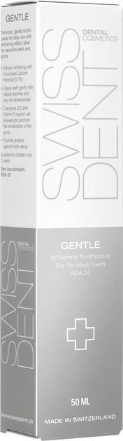 Зубная паста SWISSDENT Gentle Отбеливающая 50 мл (7640126190501) - изображение 2