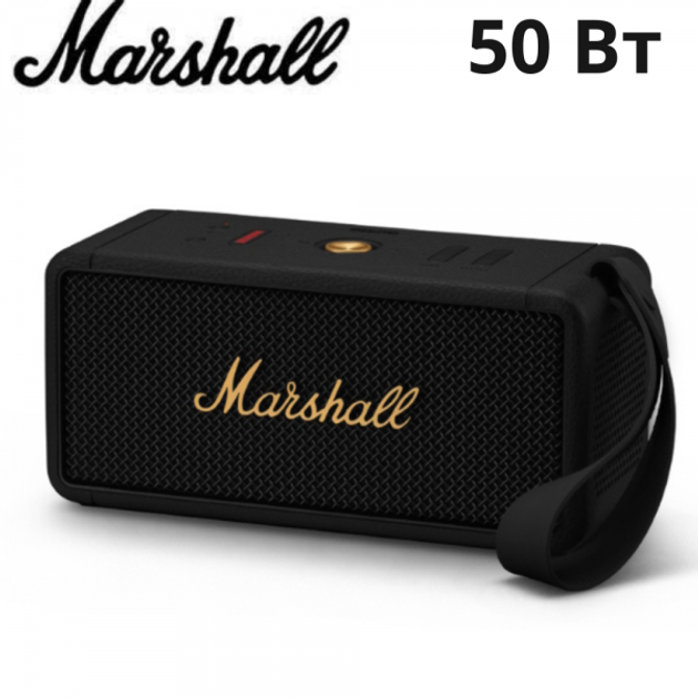 Портативні колонки Marshall Middleton Black and Brass (1006034) – фото ...