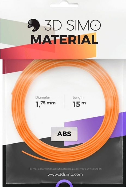 Zestaw ABS plastik 3Dsimo do drukarki 3D 1.75 mm 120 g Orange Black White (G3D3009) - obraz 1