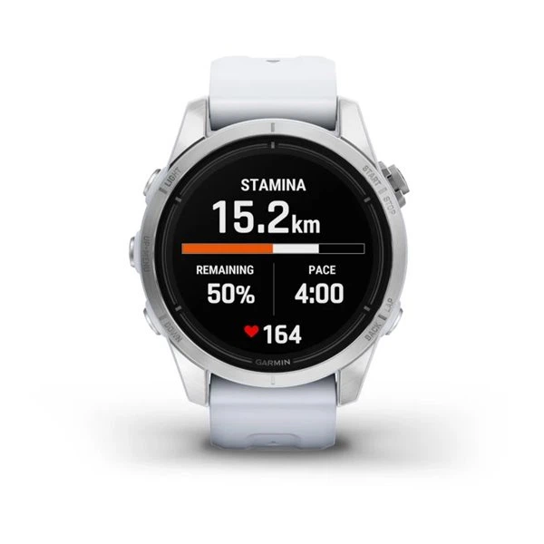 Смарт-годинник Garmin epix Pro (Gen 2) Standard Edition 42 mm Silver with Whitestone Band (753759317959) - зображення 9