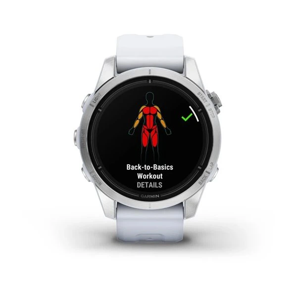 Смарт-годинник Garmin epix Pro (Gen 2) Standard Edition 42 mm Silver with Whitestone Band (753759317959) - зображення 10