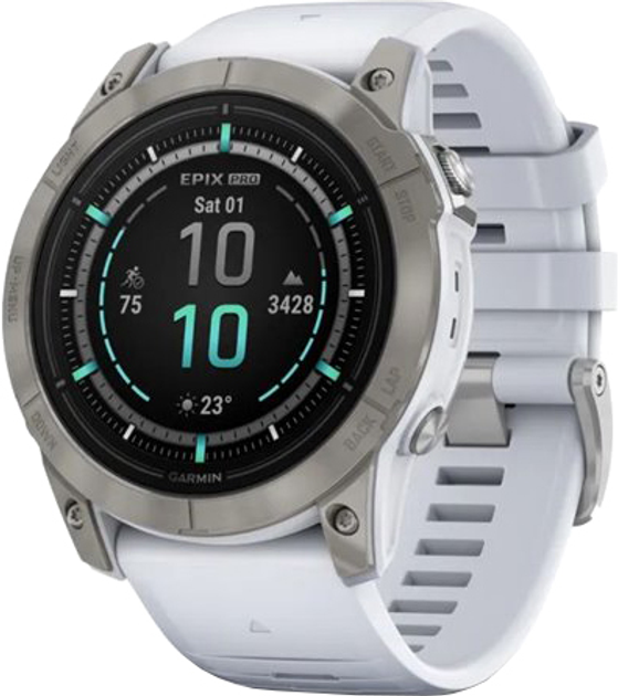 Смарт-часы Garmin epix Pro (Gen 2) Sapphire Edition 51 mm Titanium with Whitestone Band (010-02804-11) - изображение 1