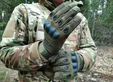 Тактичні рукавички повнопалі Зелені, розмір XL, Oakley / Закриті військові рукавиці - зображення 1