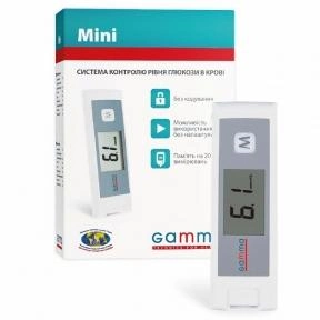 Глюкометр Gamma Mini Гама Мини гарантия 2 года - зображення 1