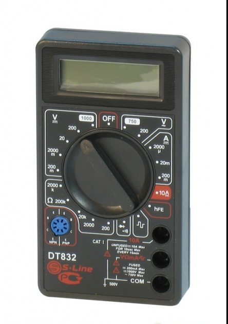 Мультиметр тестер цифровой Digital DT-832 ART:1018 - Фото 1 Мультиметр тестер цифровой Digital DT-832 ART:1018 - изображение 1