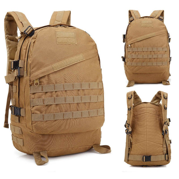 Тактичний похідний рюкзак METR+ військовий рюкзак водовідштовхувальний 35 л 49x34x16 см Койот - зображення 1