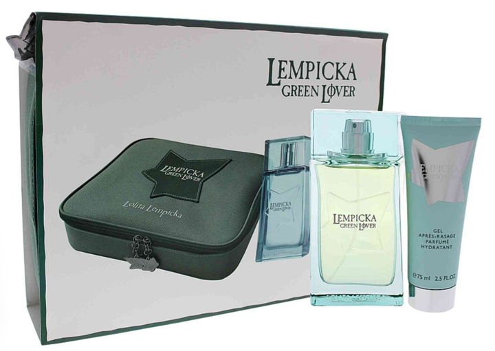 Zestaw męski Lolita Lempicka Green Lover Woda toaletowa 100 ml + Żel po goleniu 75 ml + Kosmetyczka (3760269849181) - obraz 3