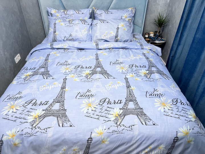 Комплект постельного белья MoonStar Микросатин Premium «Paris Bonjour ...