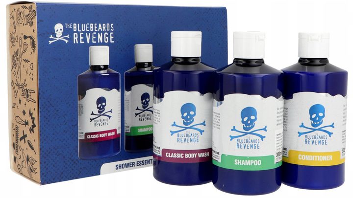 Zestaw The Bluebeards Revenge Shower Essentials Classic Set Szampon 300 ml + Odżywka 300 ml + Żel pod prysznic 300 ml (5060297003240) - obraz 1