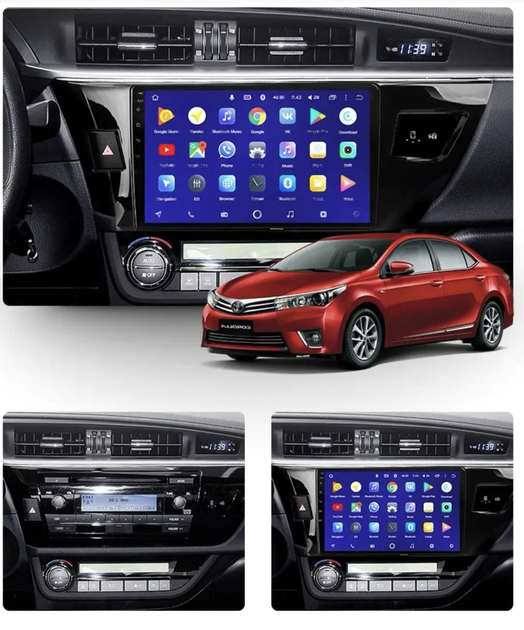 Штатна автомагнітола XPRO V50 для Toyota Corolla 2012-2014 (10") Android 10.1 (4/32) (КОРОБКА 2) чорний (MER-14129_5615) - зображення 2